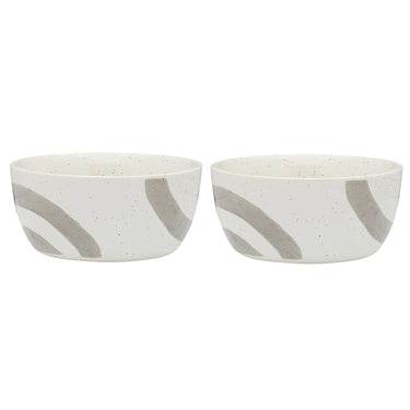 Charcoal Nomad 15.5cm Stoneware Noodle Bowls (Set of 2)